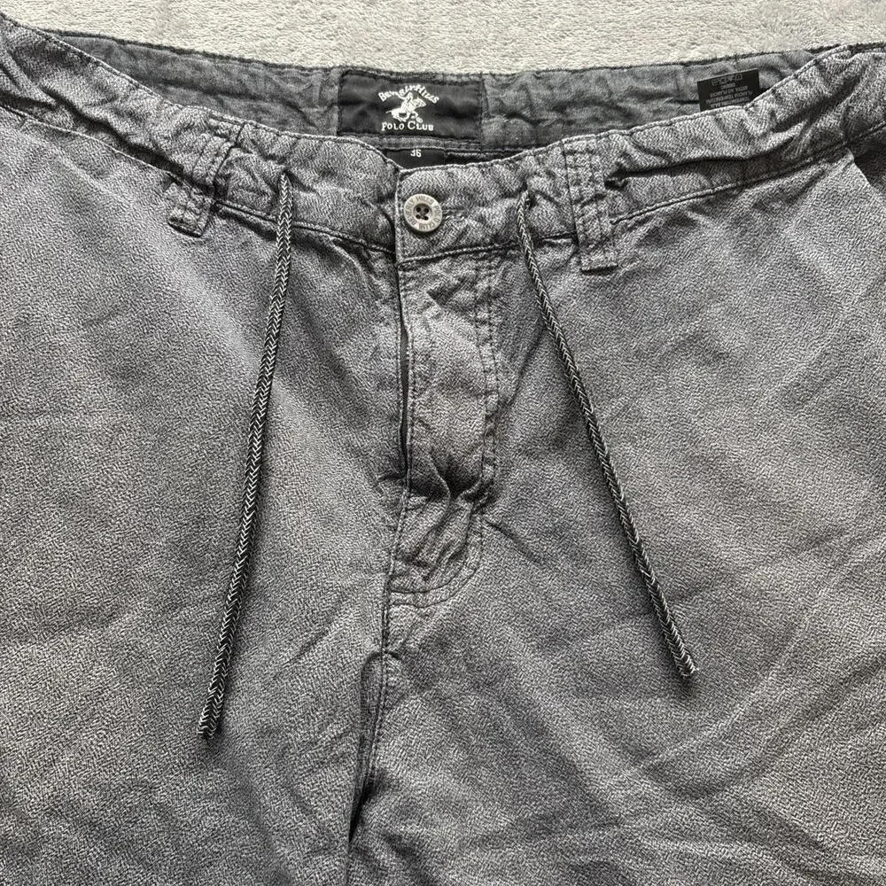 Polo Ralph Lauren Gray button/Drawstring Chino Shorts Size 36